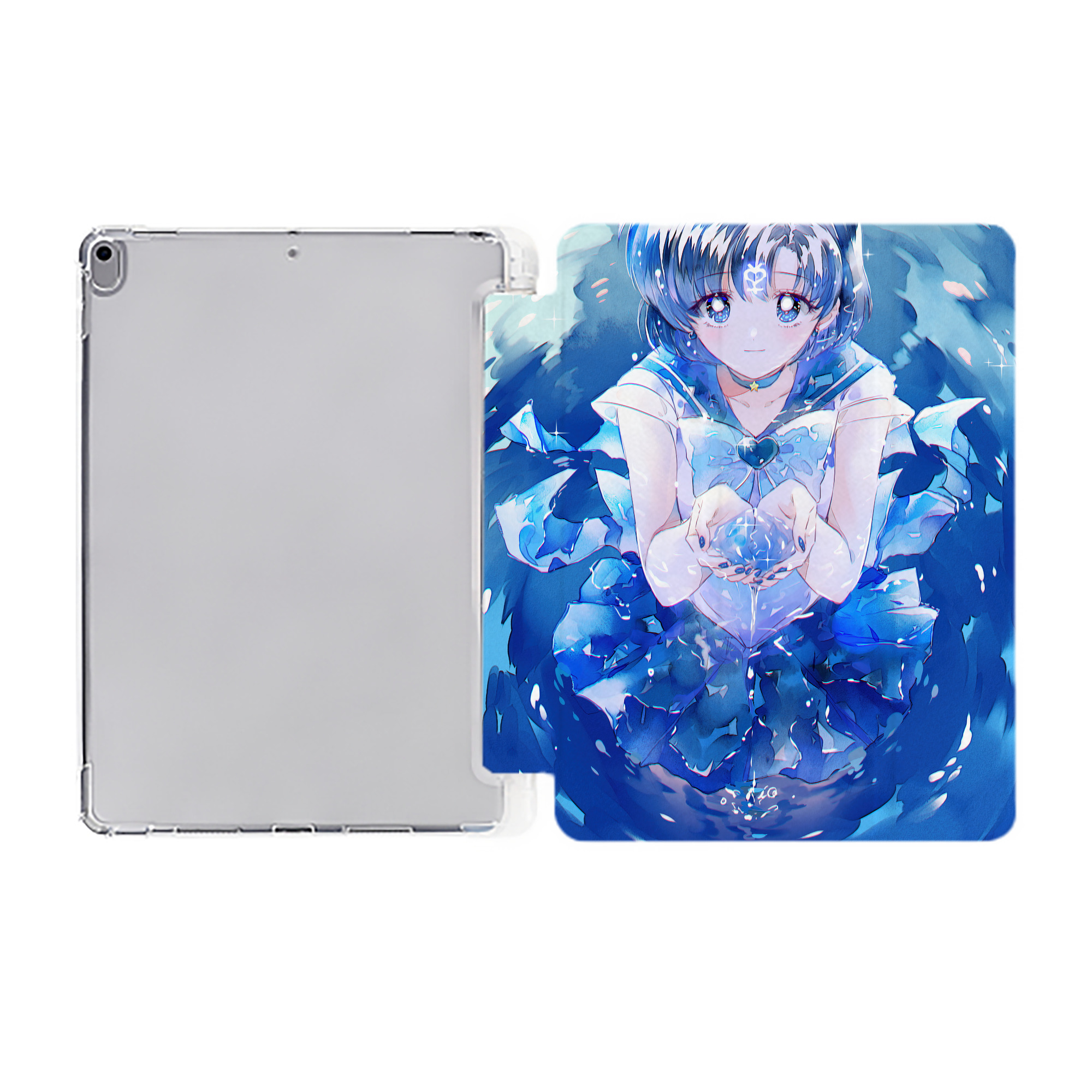 （画像用） 美少女戦士セーラームーン Sailor Moon IPad ケース ペン収納付き 三つ折りスタンド PUレザー×シリコン 対応機種9.5/10.5/10.9インチ